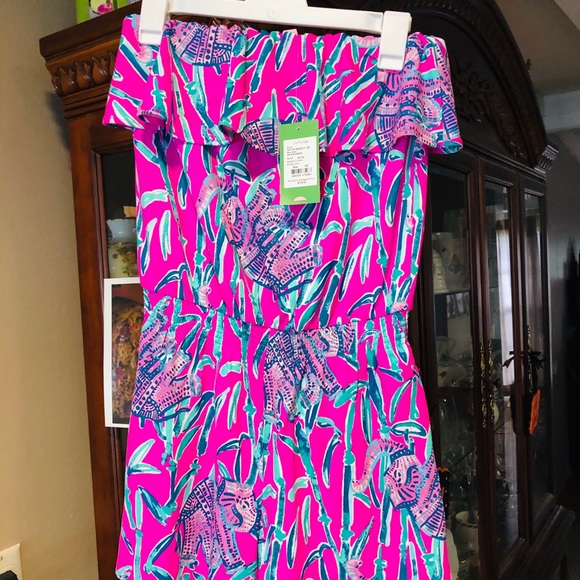 Lilly Pulitzer Pants - Lilly Pulitzer Anja Romper In Mandevilla Pink NWT